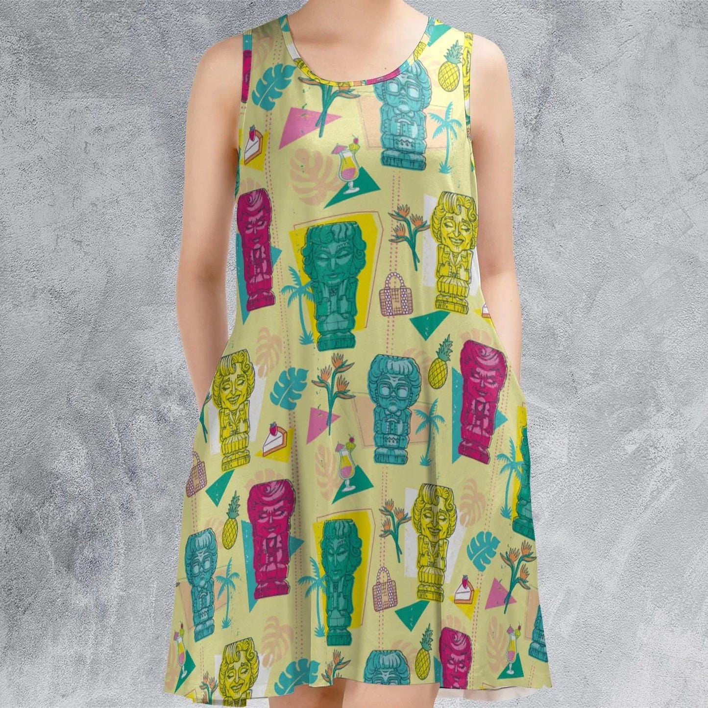 Casual Sleeveless Dress - USNA9WP9