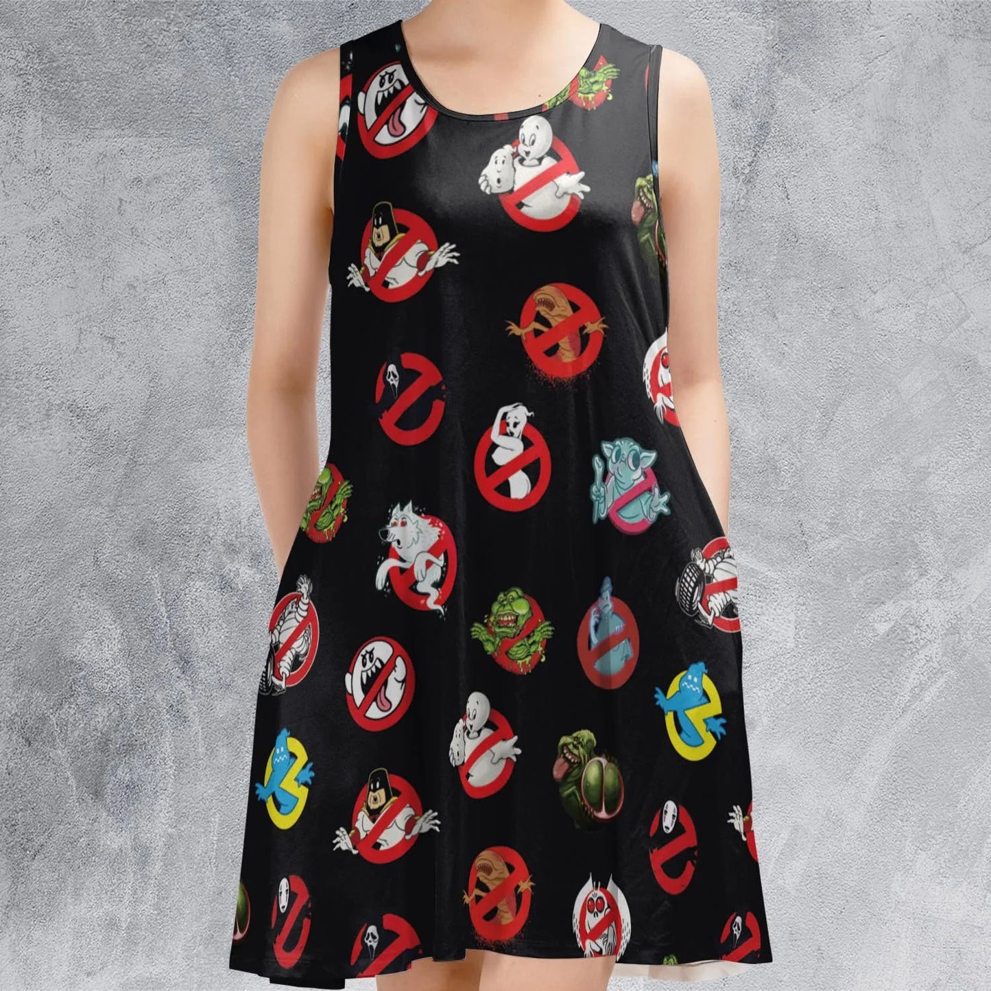 Casual Sleeveless Dress - V4D3UV21