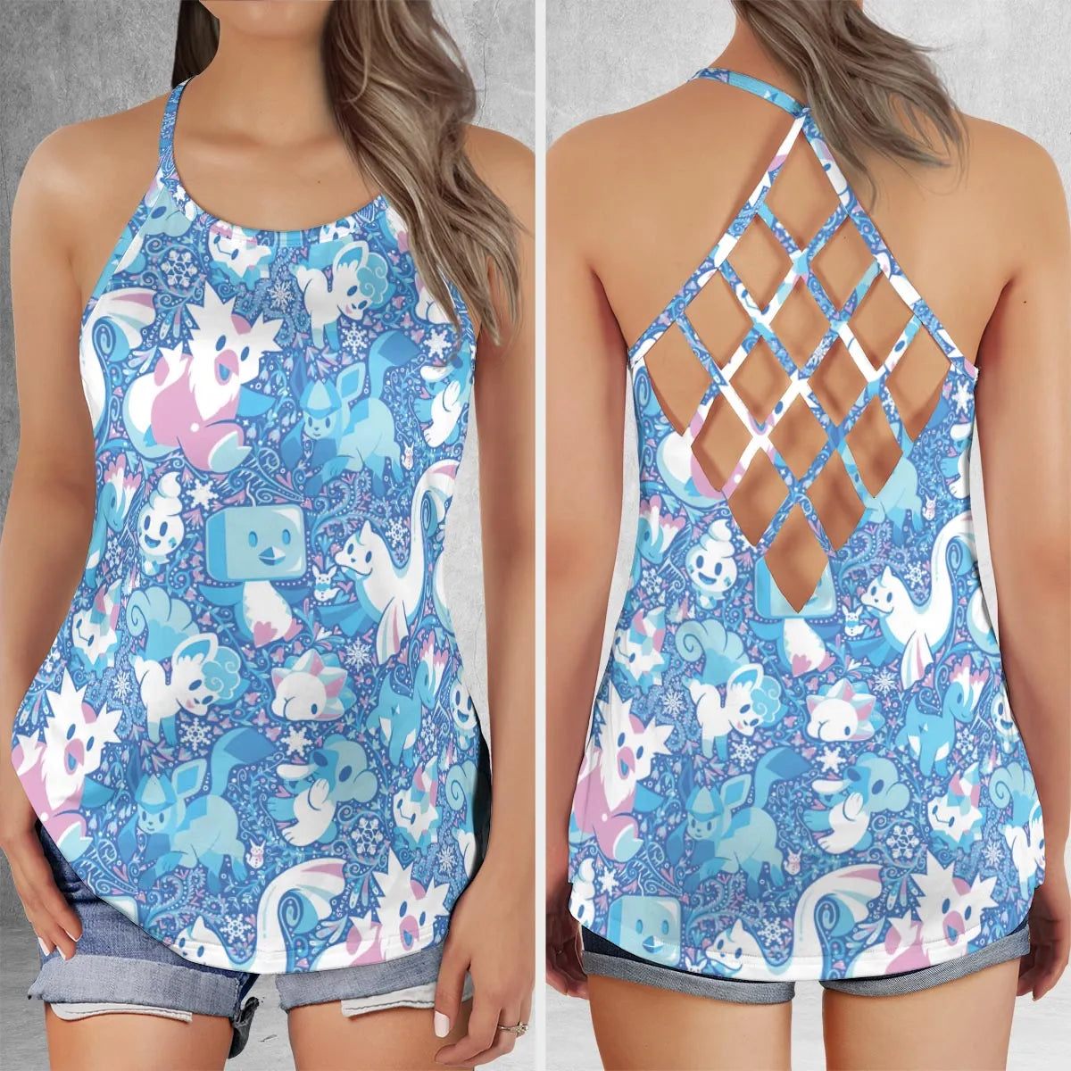Lattice Back Tank Top - 9Y9H8SCK