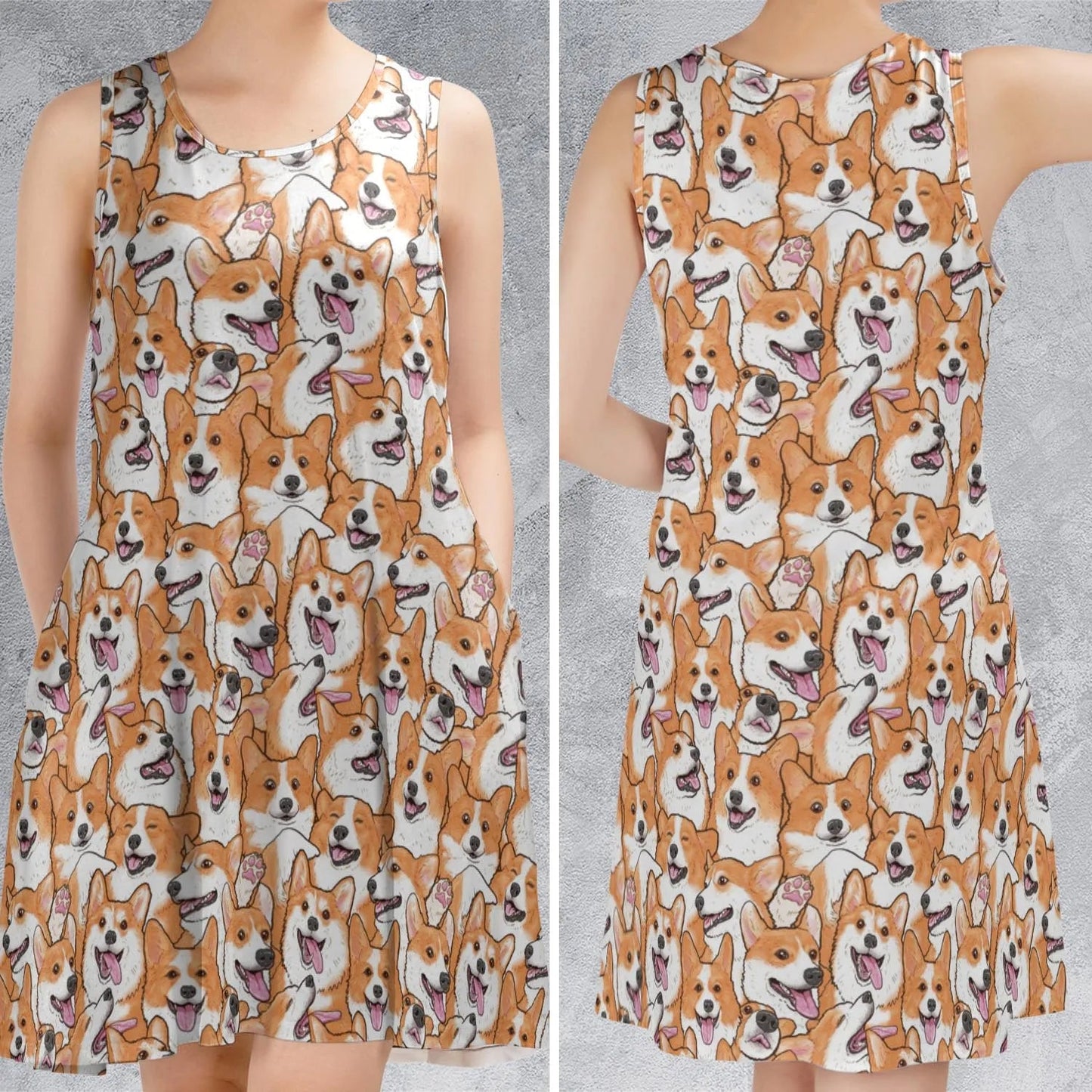 Casual Sleeveless Dress - VE85YMYV