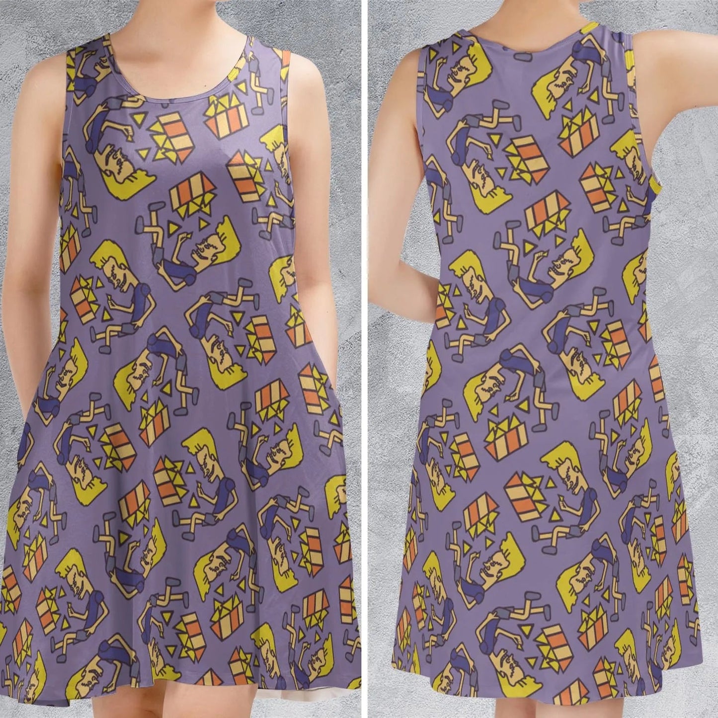Casual Sleeveless Dress - DQUA1A5F