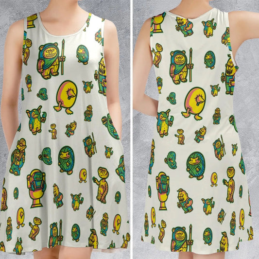 Casual Sleeveless Dress - B68A7M83