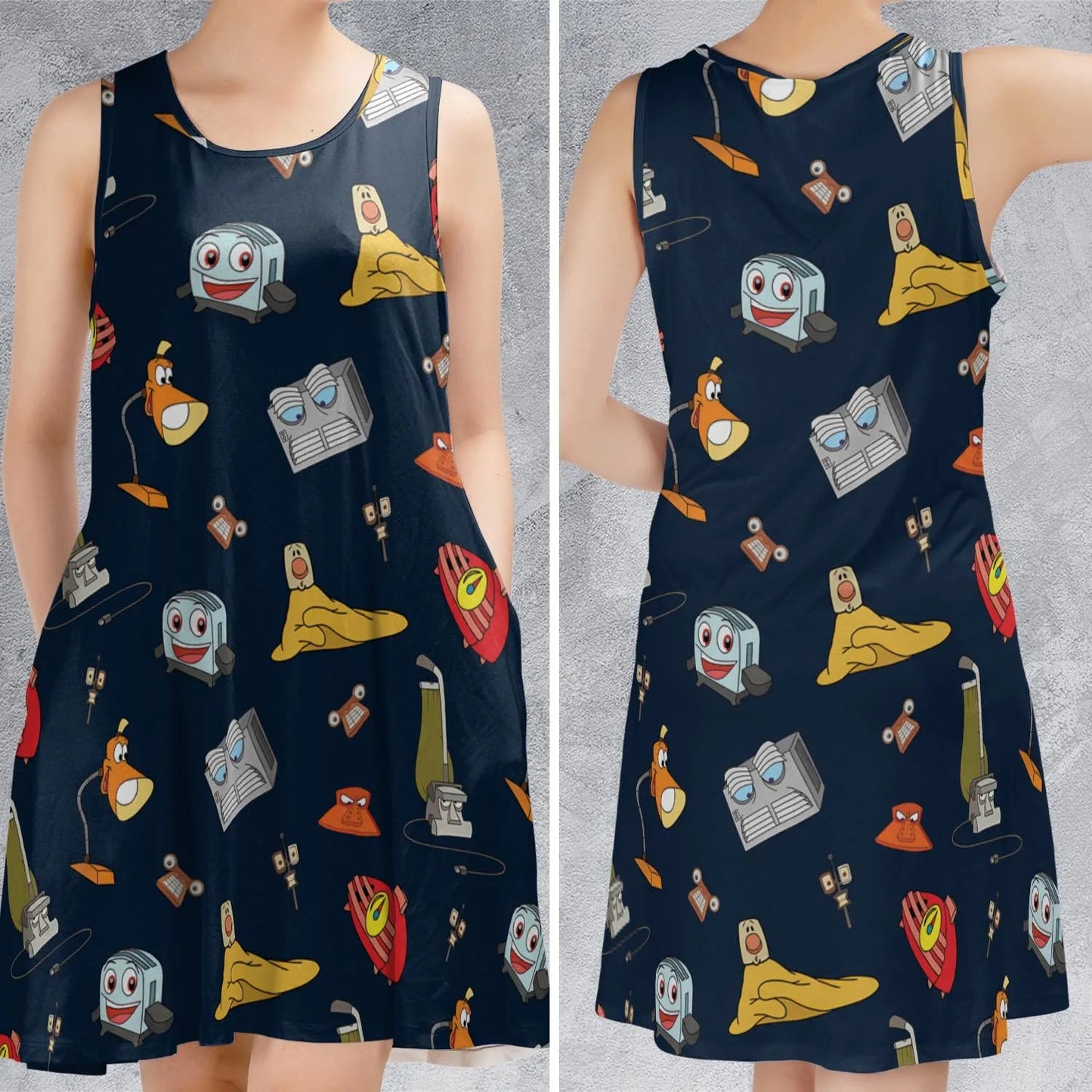 Casual Sleeveless Dress - YWHRN82W