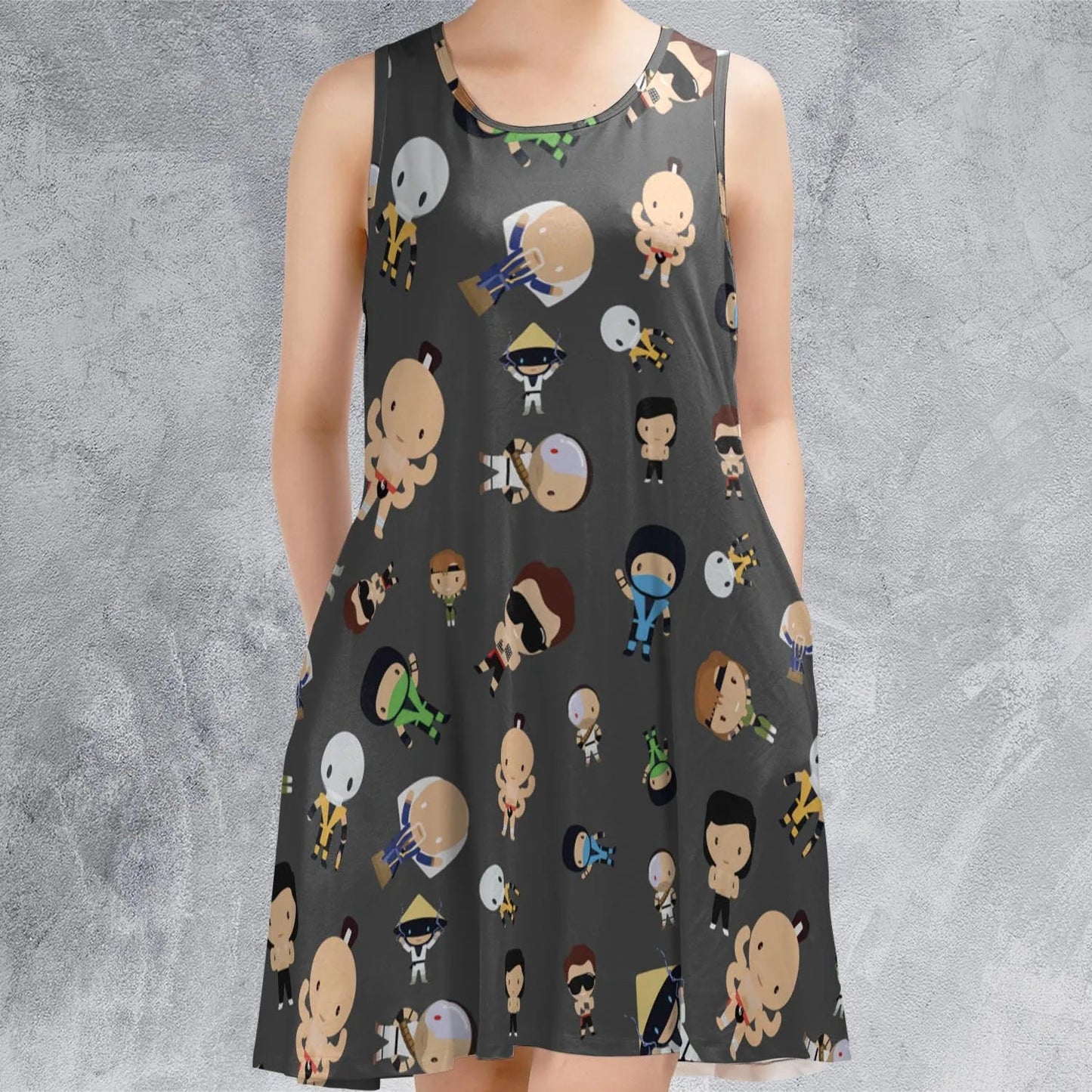 Casual Sleeveless Dress - 6UY5ZMFD