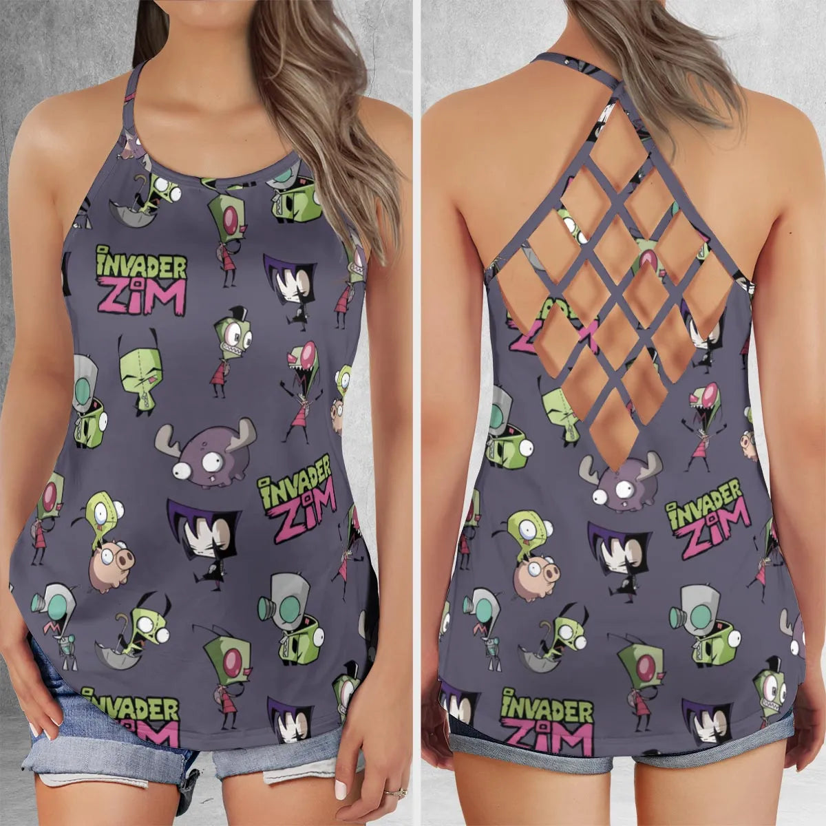 Lattice Back Tank Top - 5EVKSCCM