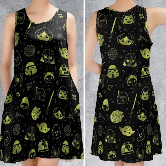 Casual Sleeveless Dress - 4JWCYN7E