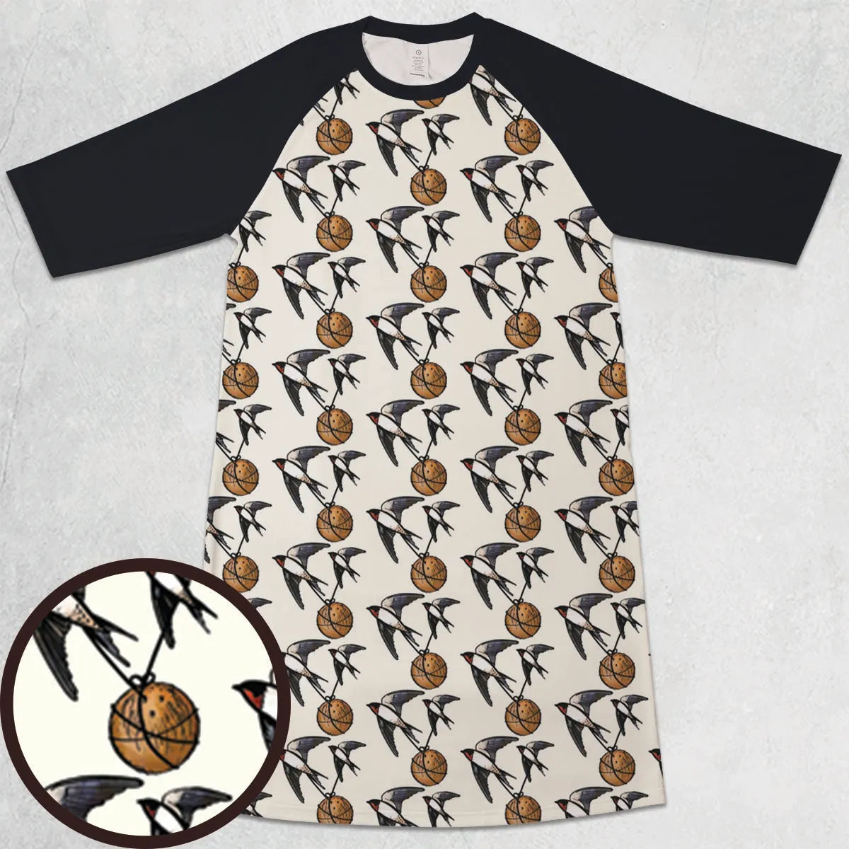 3/4 Sleeve Raglan Dress - AJ8RED1E