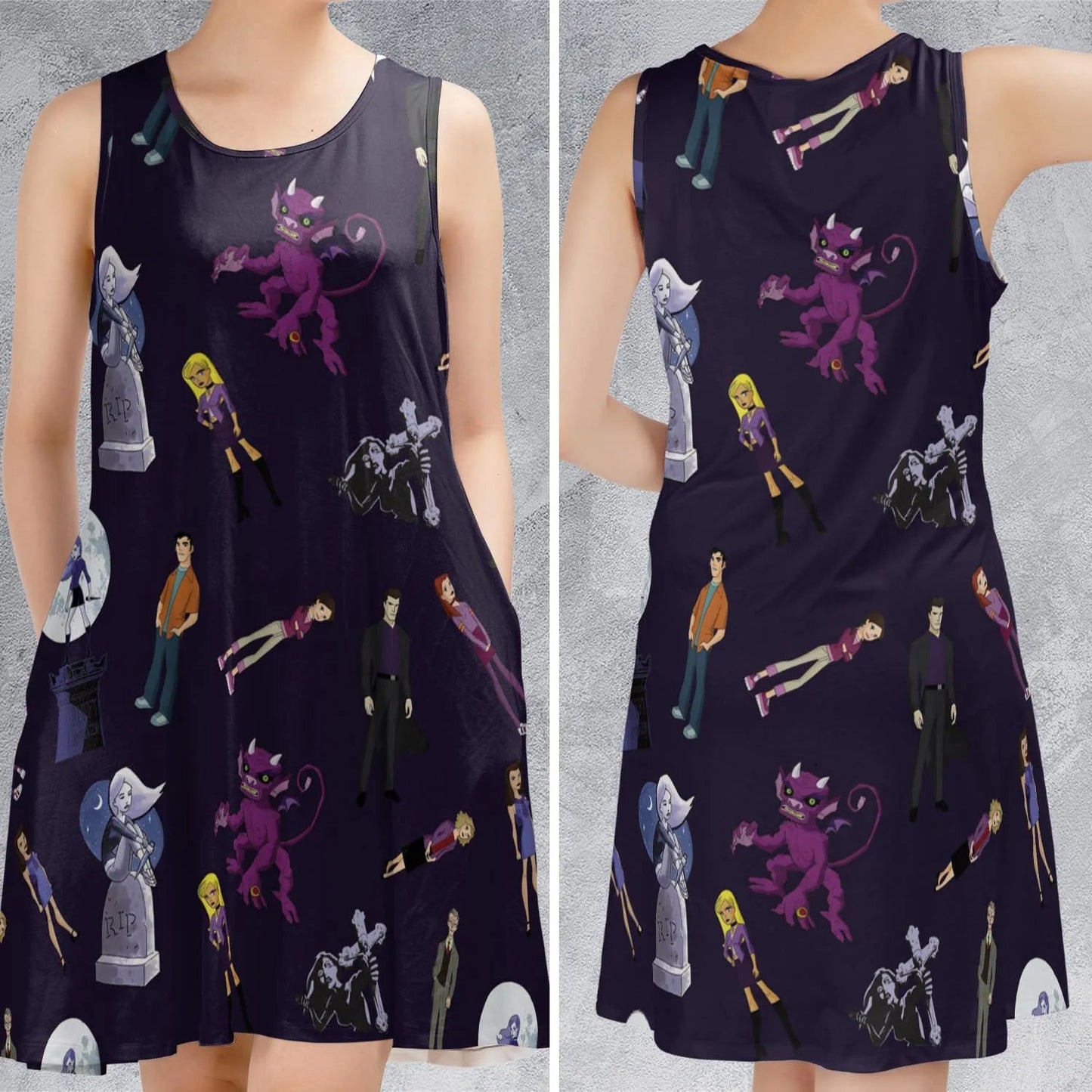 Casual Sleeveless Dress - BAFDFU3X