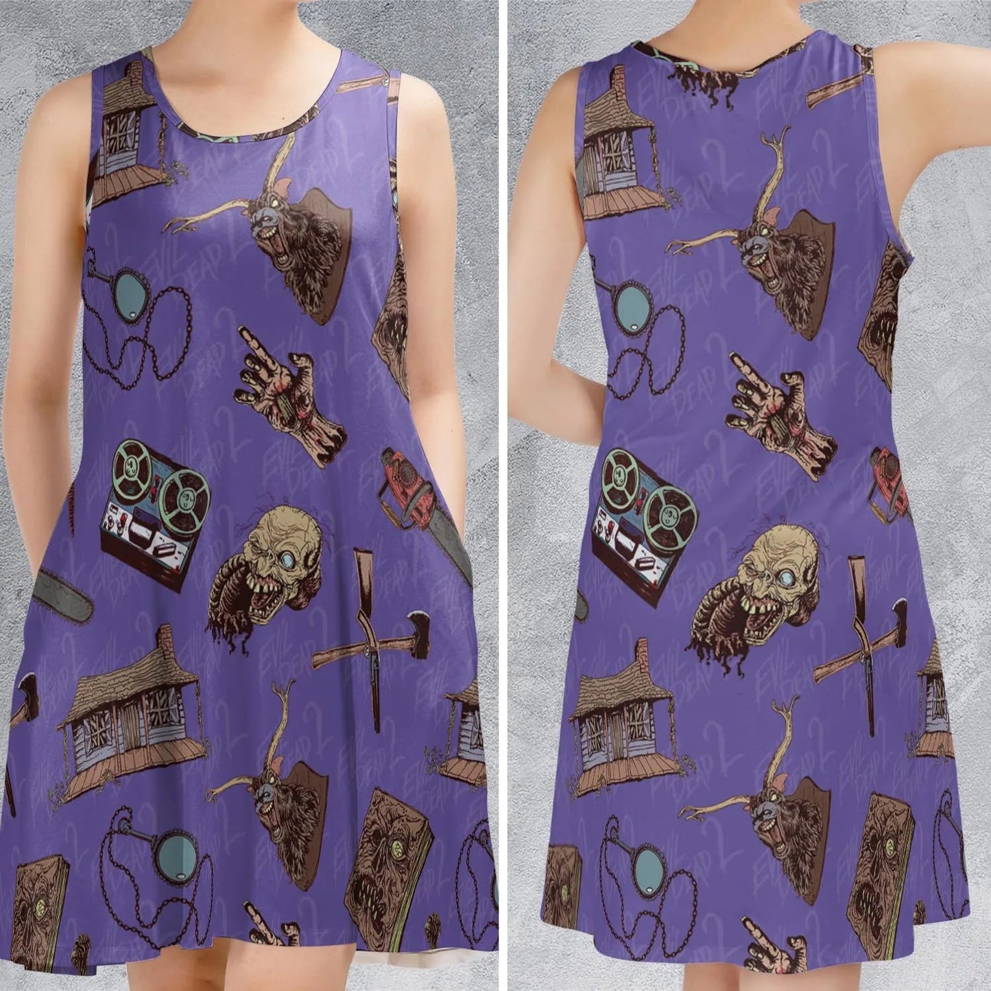 Casual Sleeveless Dress - TH1GAJNF