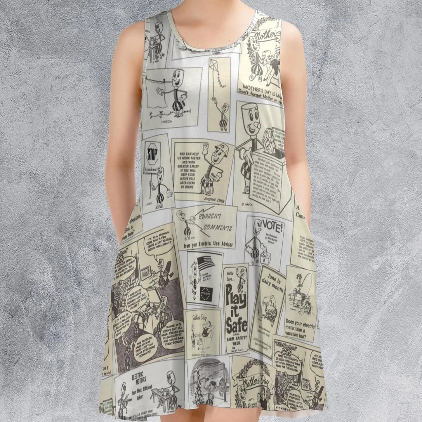 Casual Sleeveless Dress - T46R3FGB