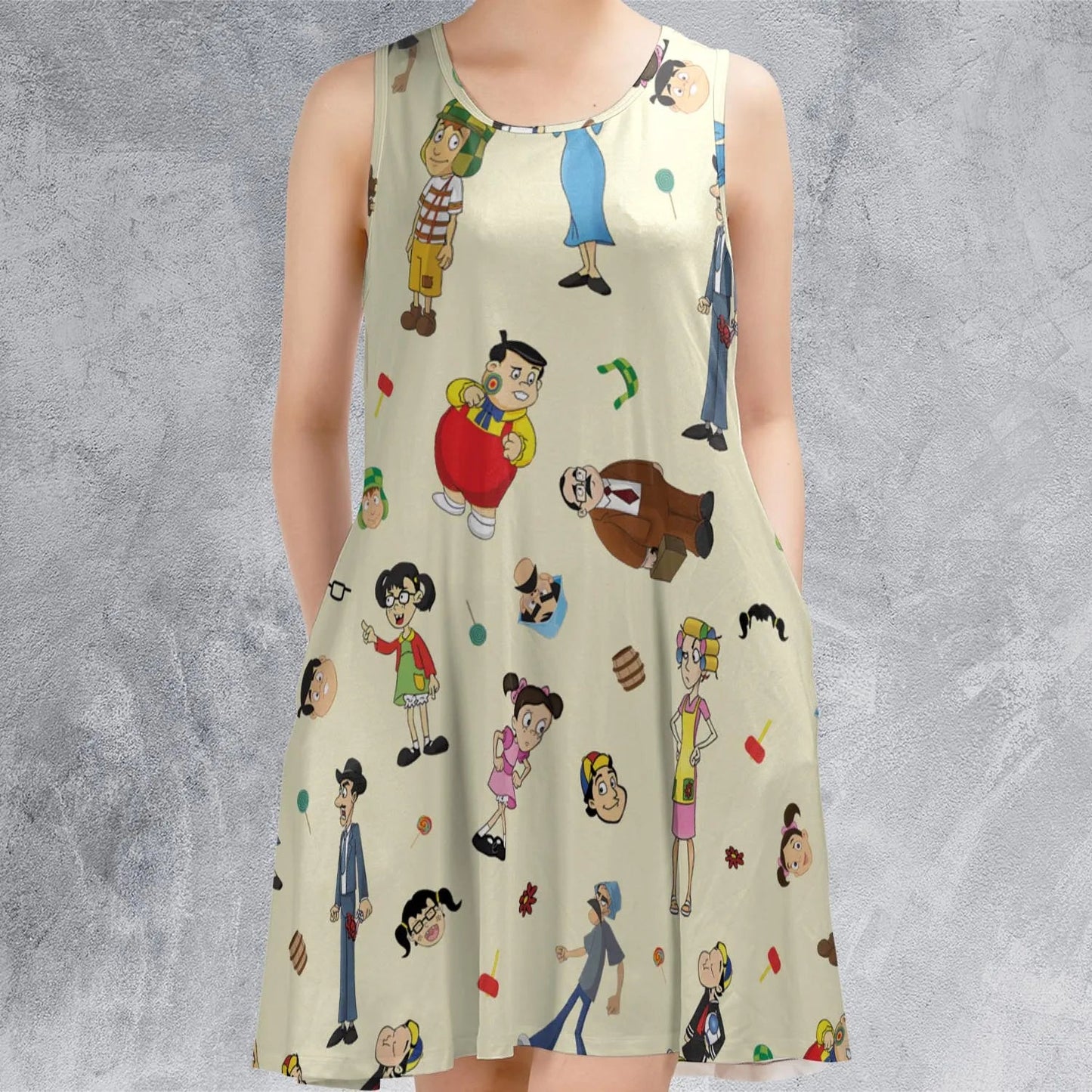 Casual Sleeveless Dress - 33HECY4F