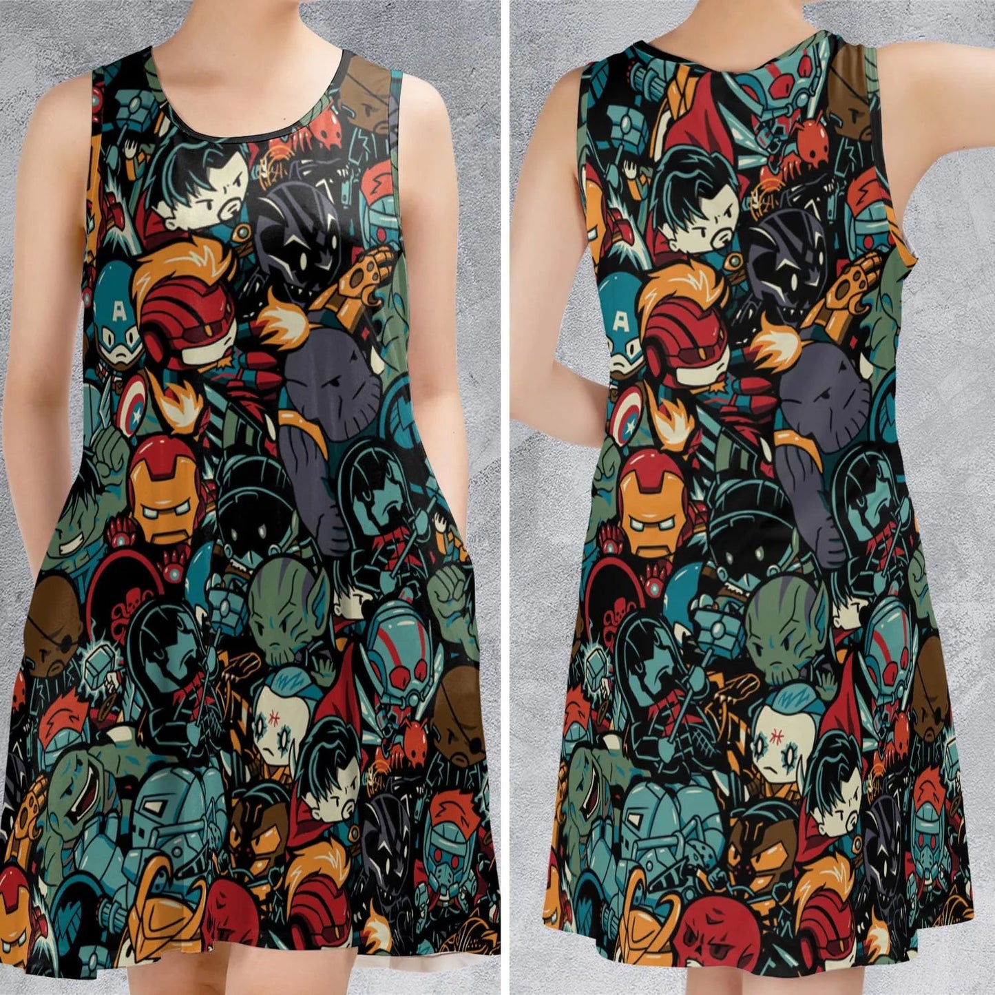 Casual Sleeveless Dress - QQTCZ57B