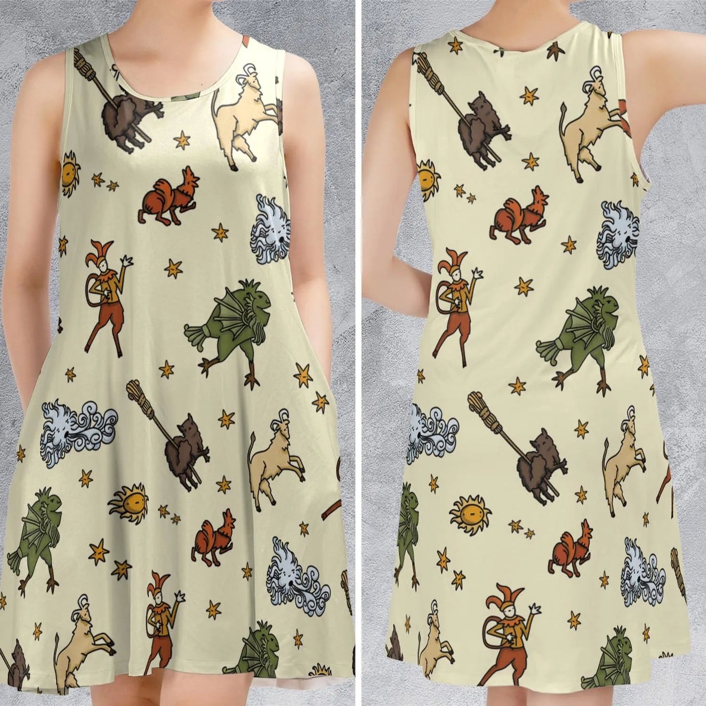 Casual Sleeveless Dress - BANRP28M