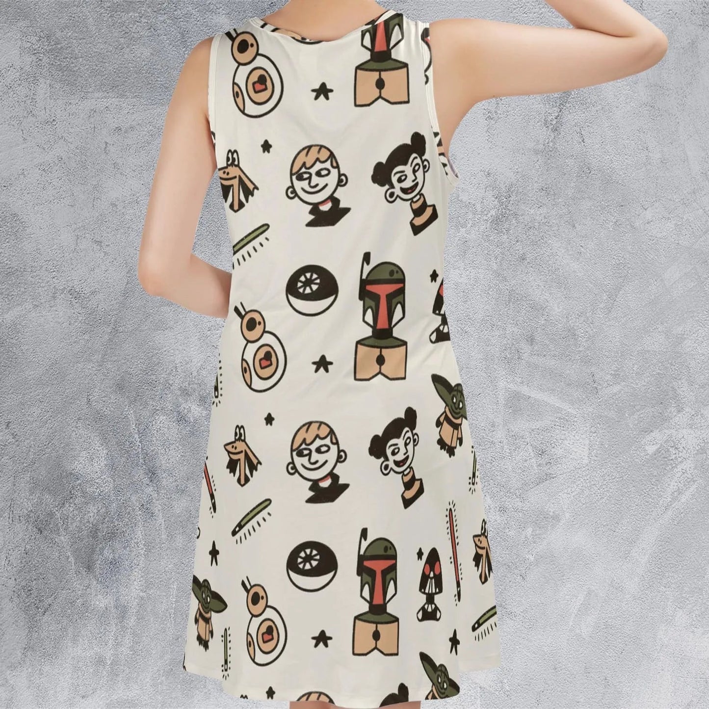 Casual Sleeveless Dress - JT5MA8BW