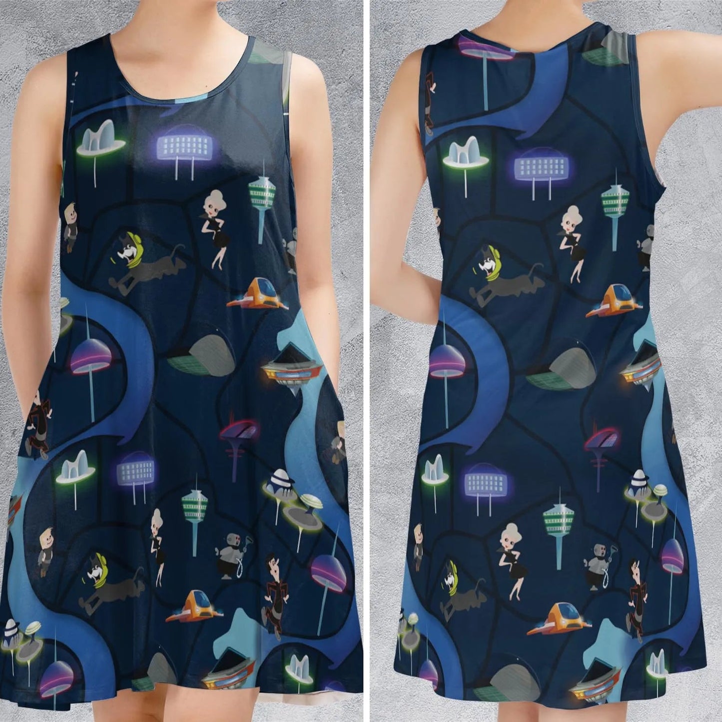 Casual Sleeveless Dress - YVD6ZEX7