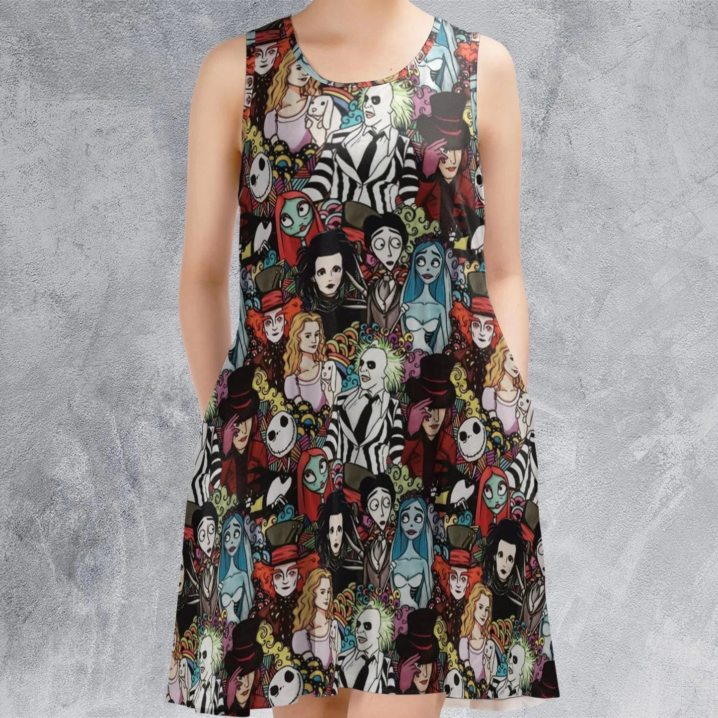 Casual Sleeveless Dress - W3ZDKWYY