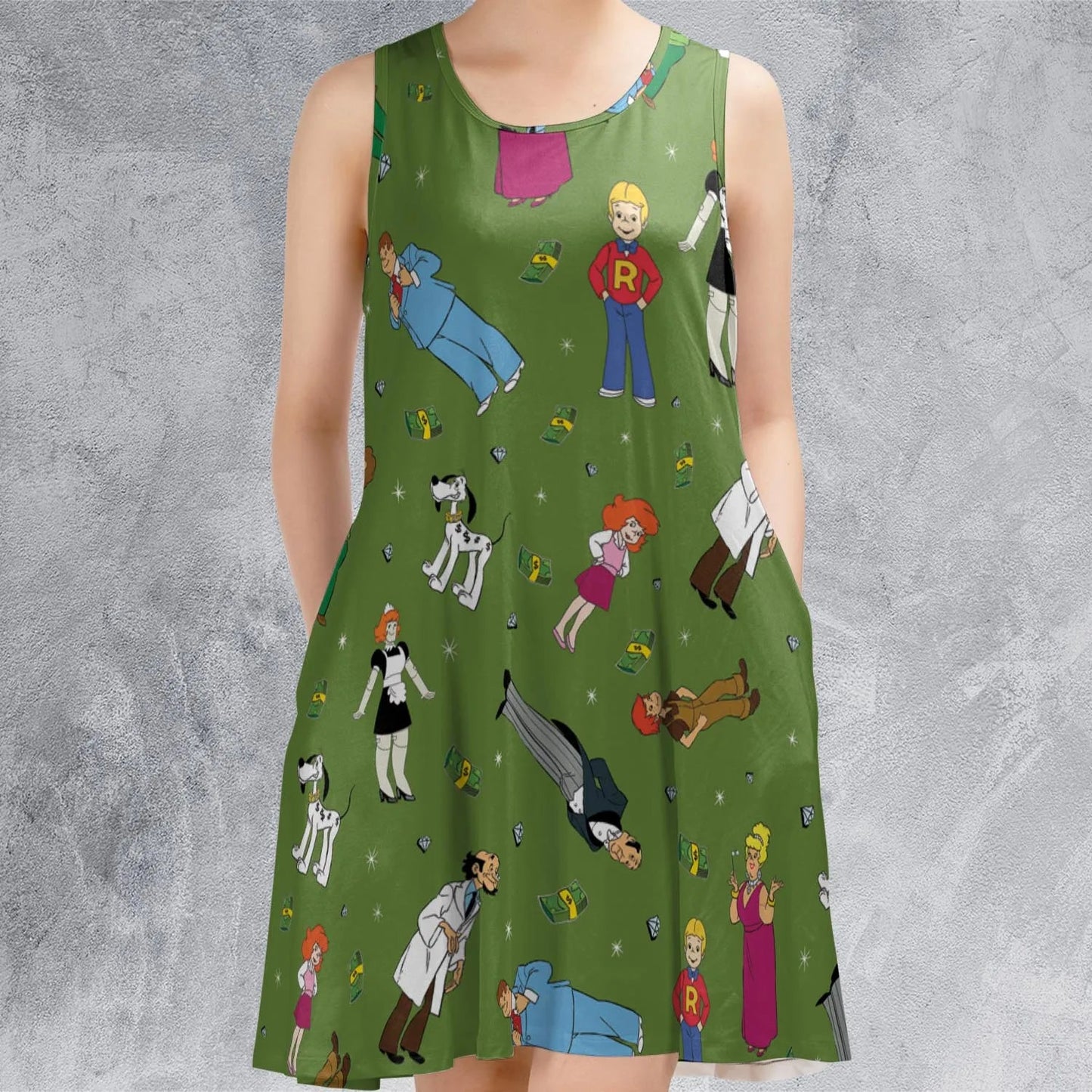 Casual Sleeveless Dress - CD1T83SP