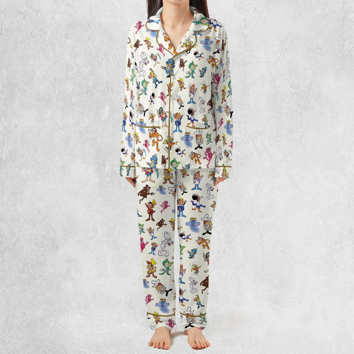 Stretch Long-Sleeve Pajamas Set - 8SXL2HQS