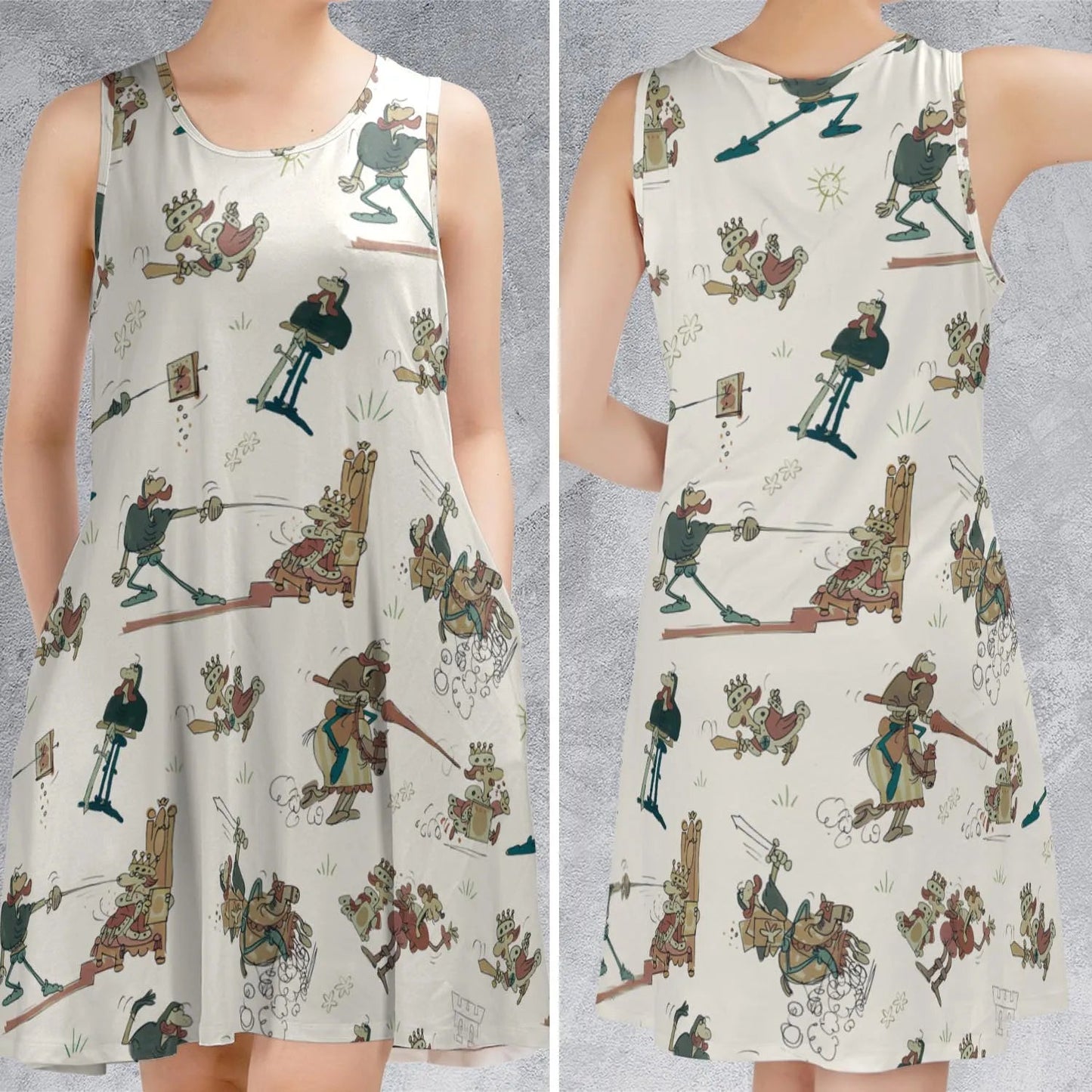 Casual Sleeveless Dress - BY3QM7SA