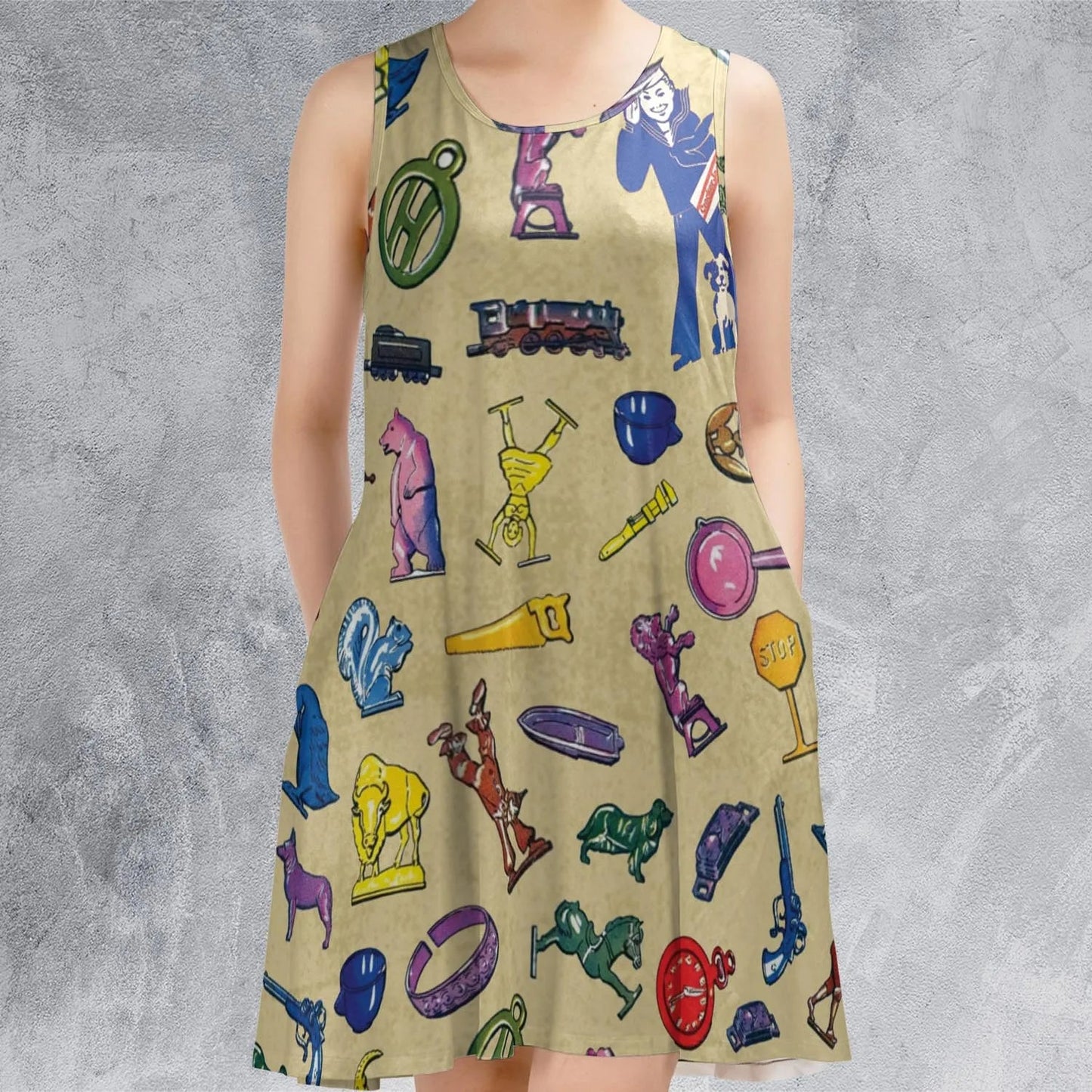 Casual Sleeveless Dress - 1221VLHY