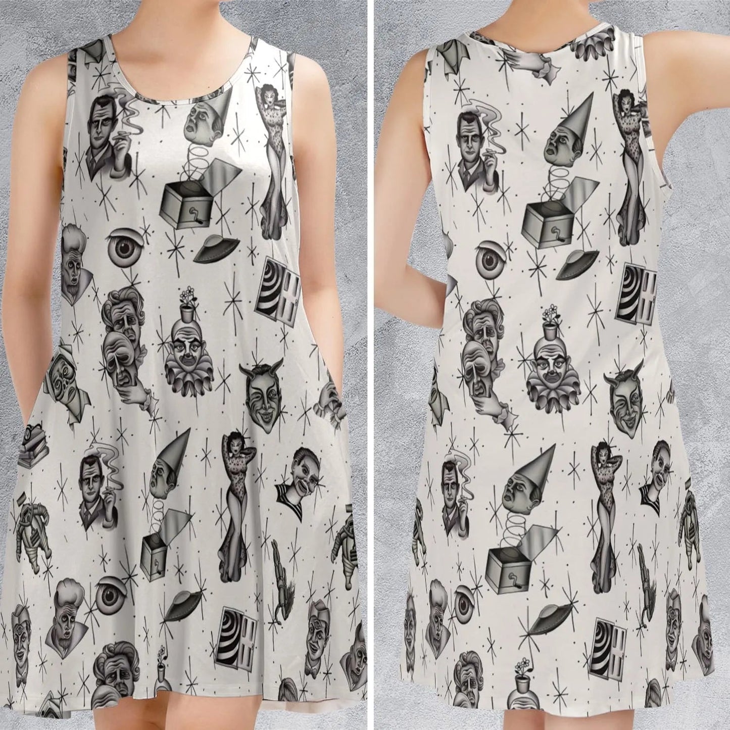 Casual Sleeveless Dress - 4FHVB693