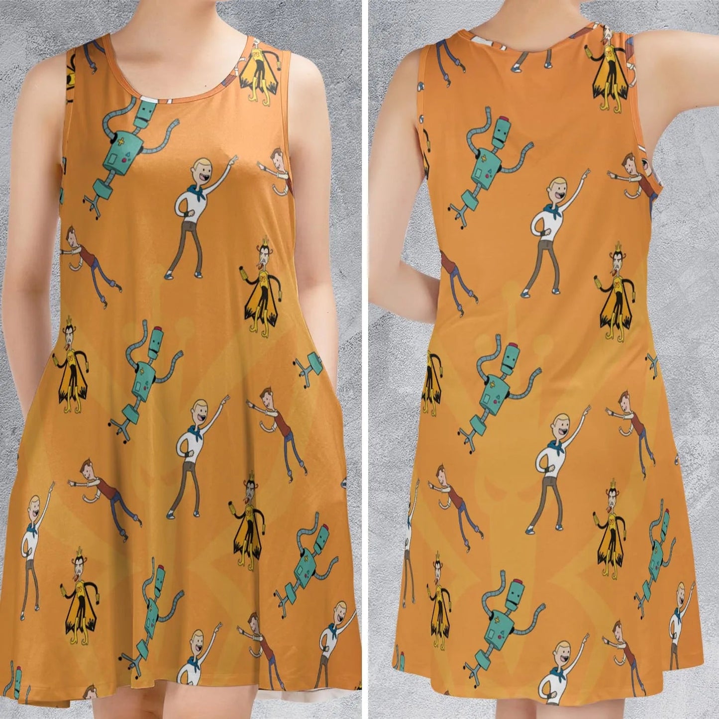 Casual Sleeveless Dress - YJDX5652