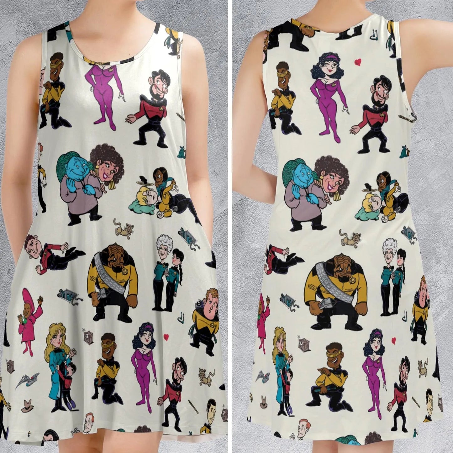 Casual Sleeveless Dress - PL6FWEJS