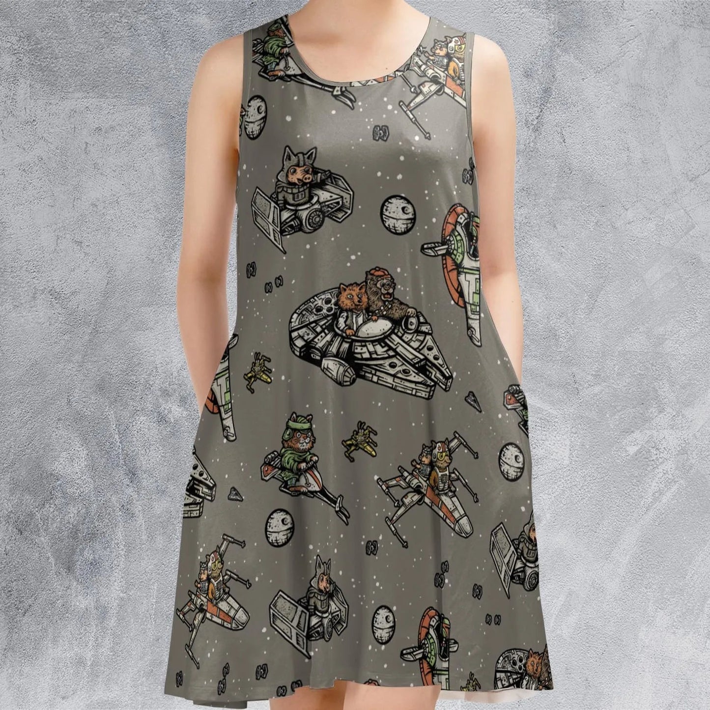 Casual Sleeveless Dress - JUF4RVN7