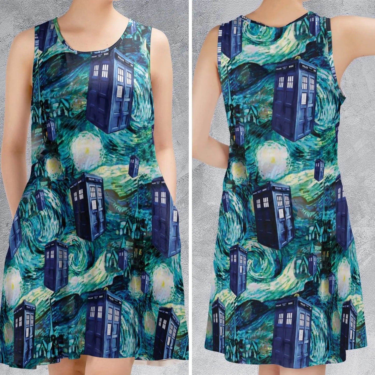 Casual Sleeveless Dress - G6F8RWL2