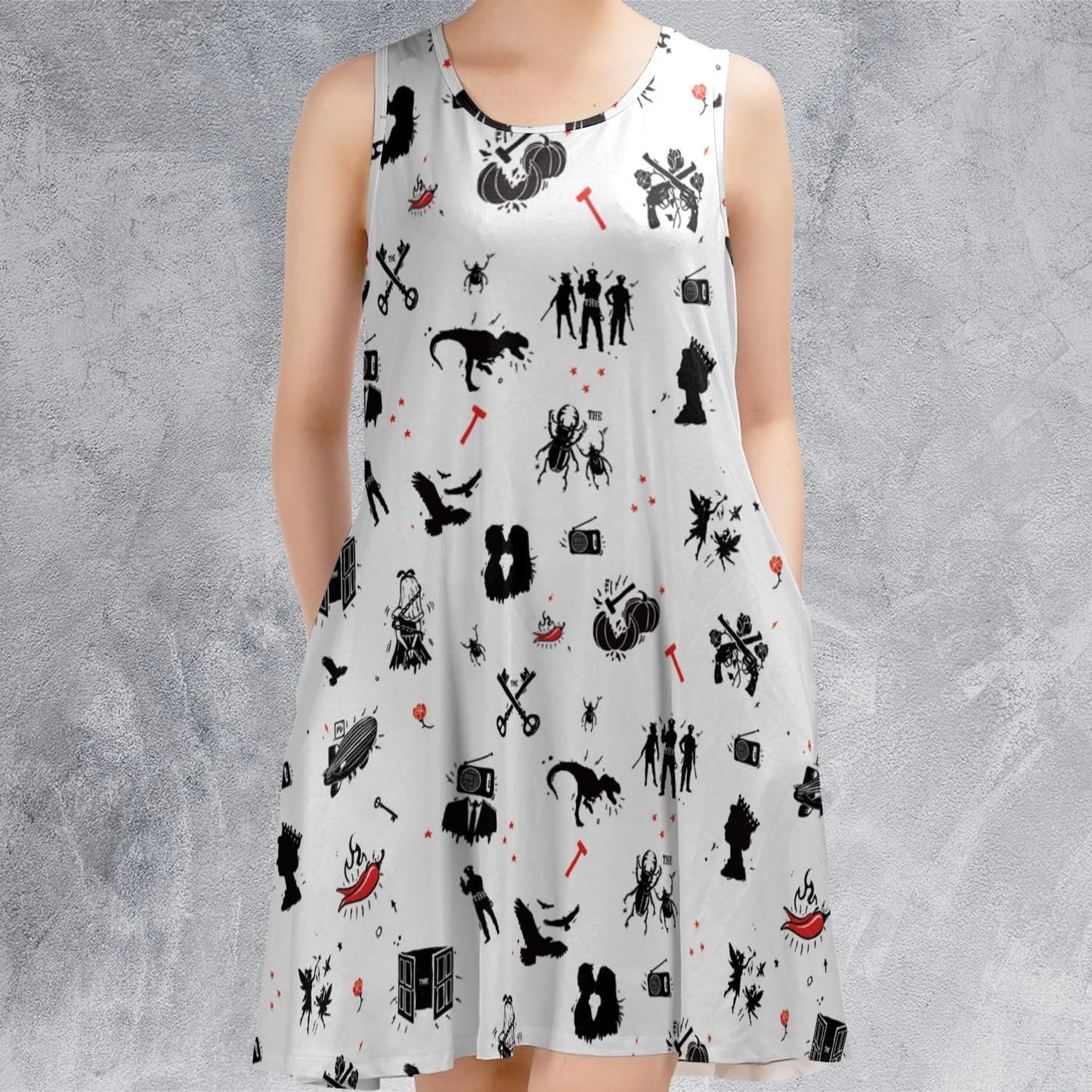 Casual Sleeveless Dress - 7HZJ4SEV