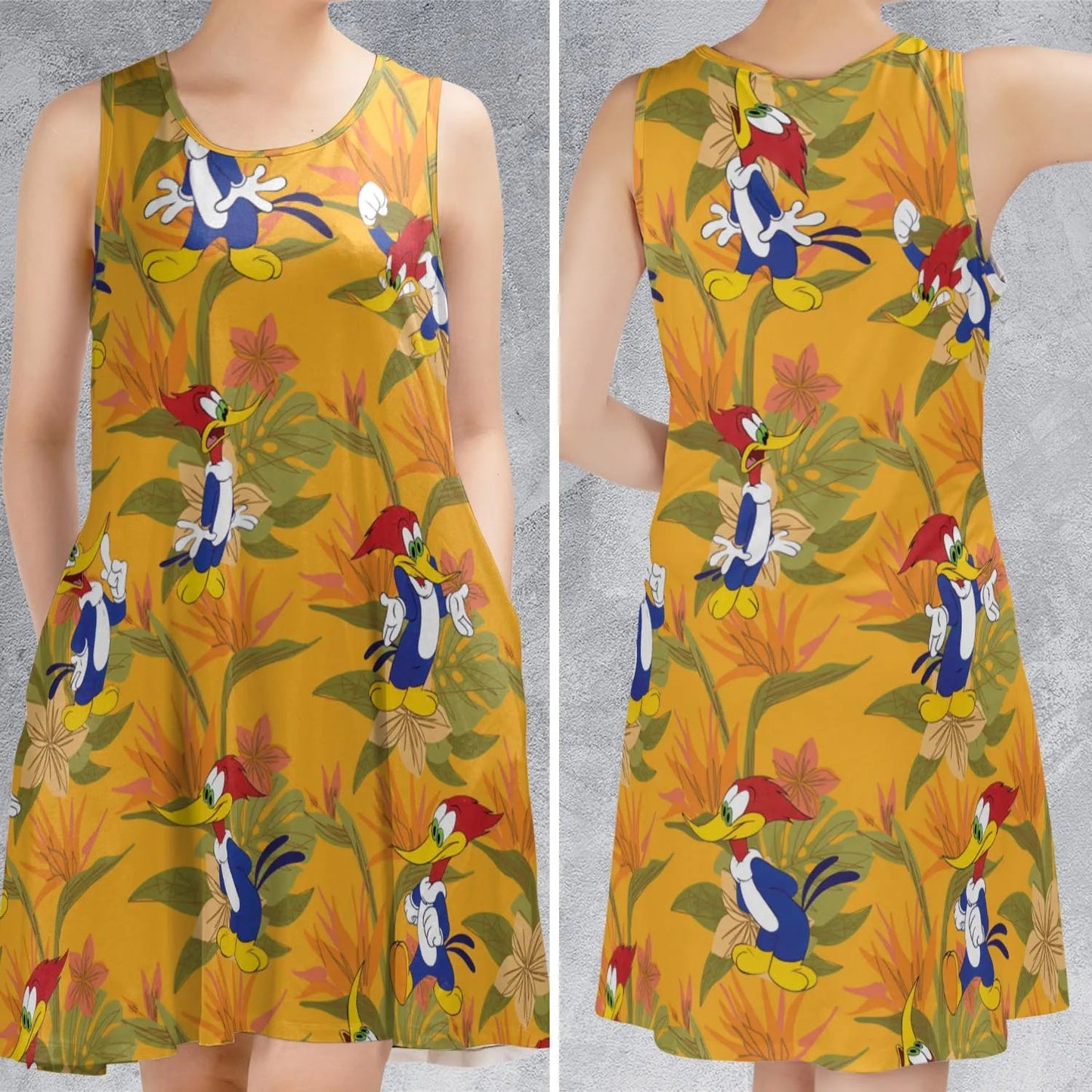 Casual Sleeveless Dress - SDHW8THS