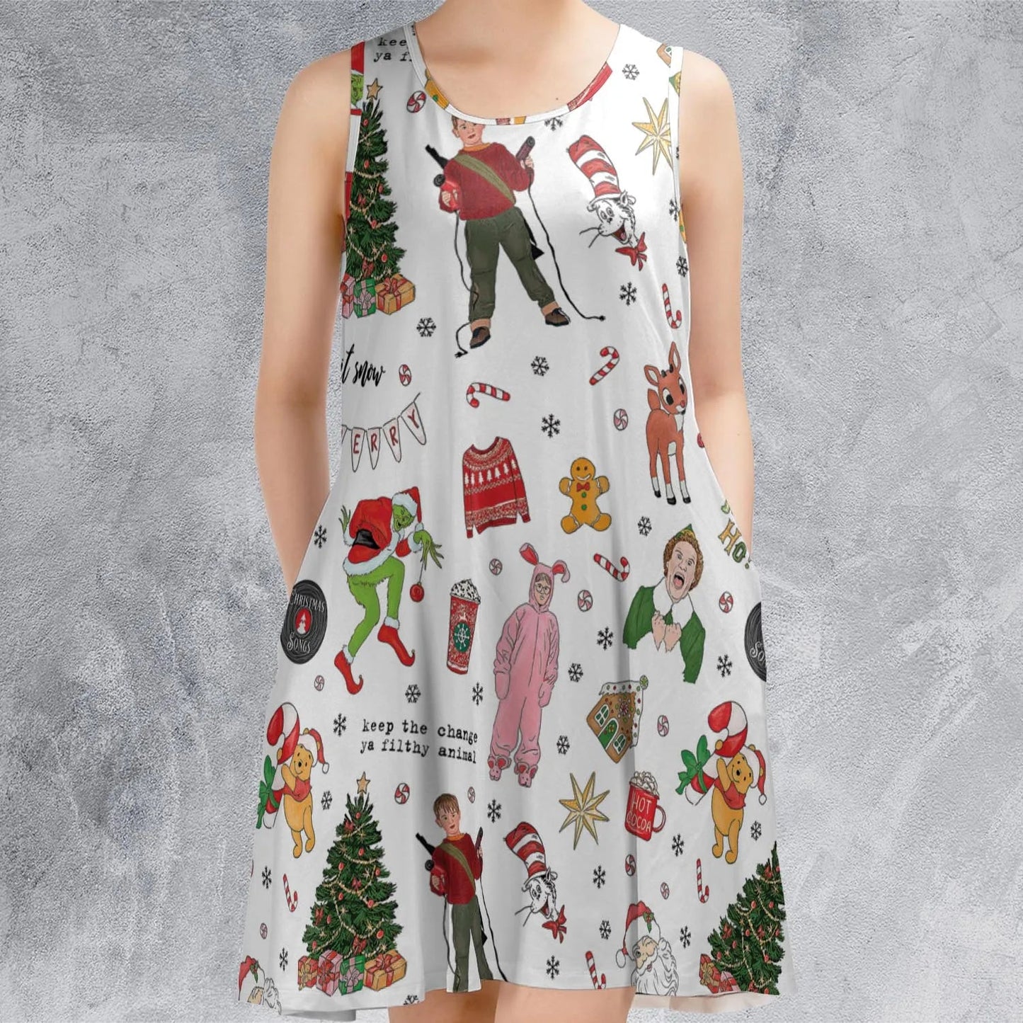 Casual Sleeveless Dress - U1VM15LC
