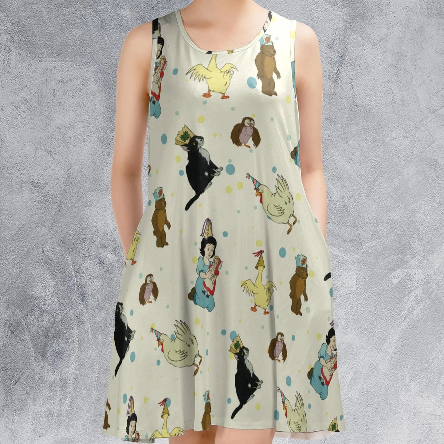 Casual Sleeveless Dress - DF8XYUJF