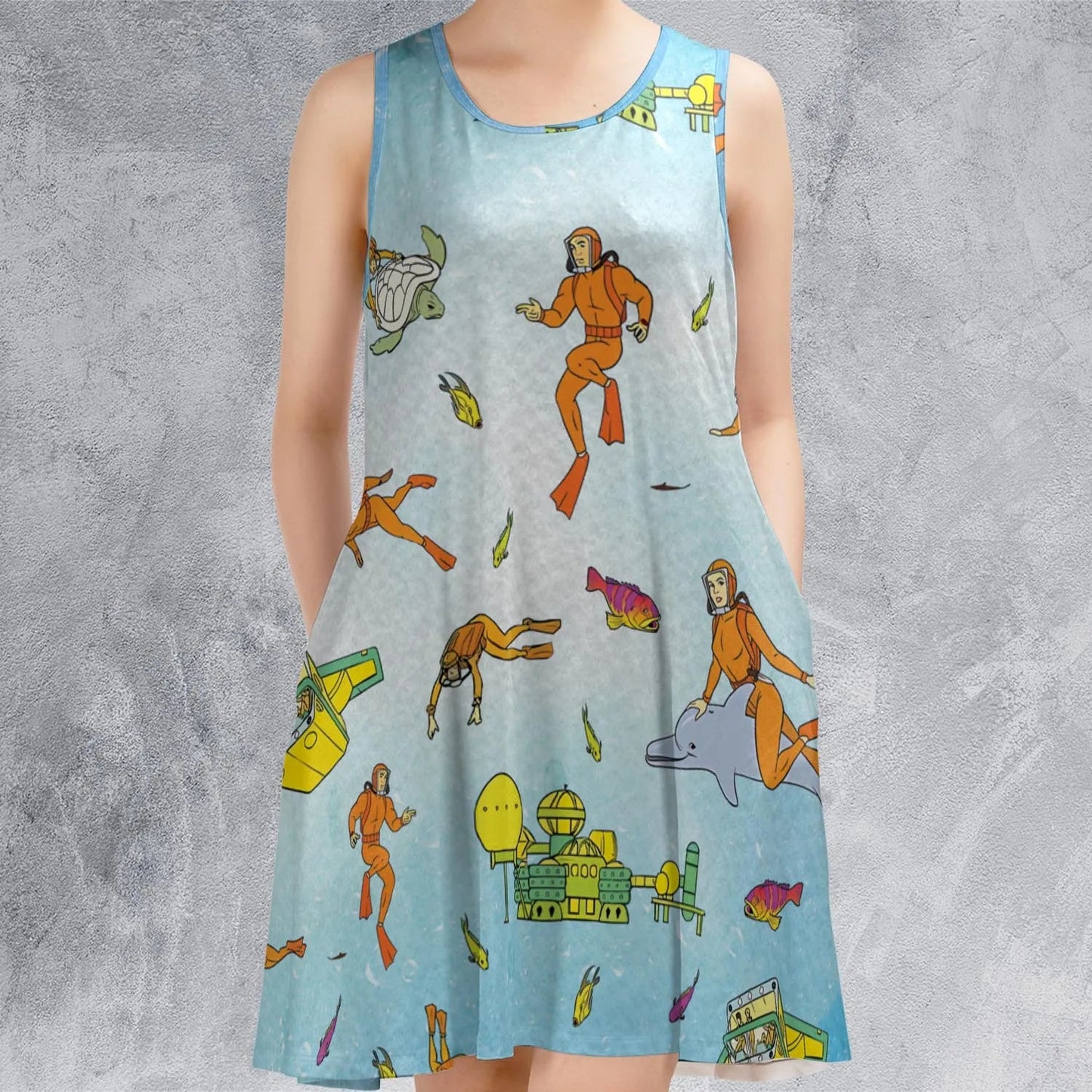 Casual Sleeveless Dress - FHFWTTGU