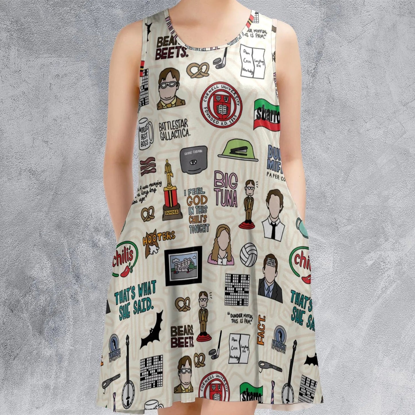 Casual Sleeveless Dress - AH6NWEDR