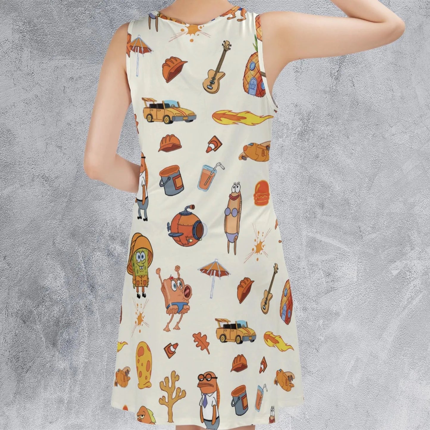 Casual Sleeveless Dress - JG155BUW