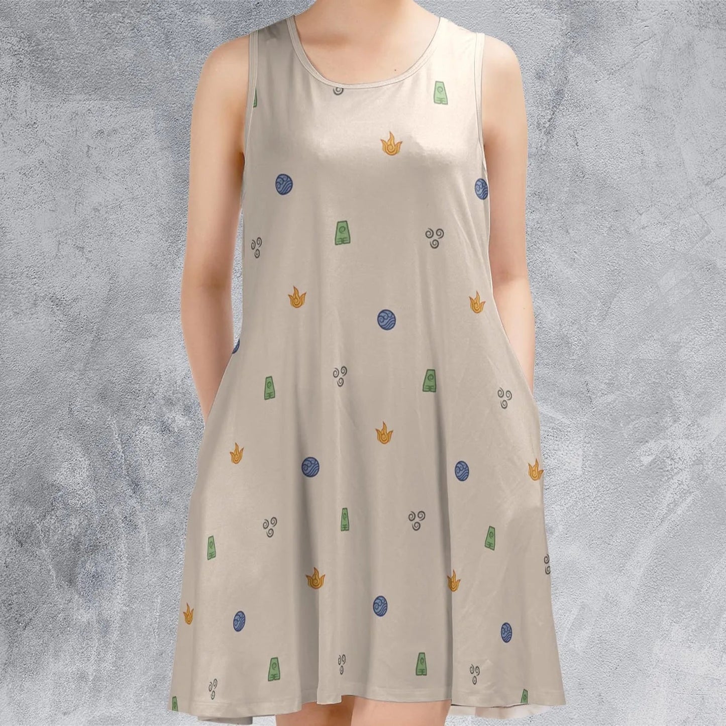 Casual Sleeveless Dress - SEARXT99