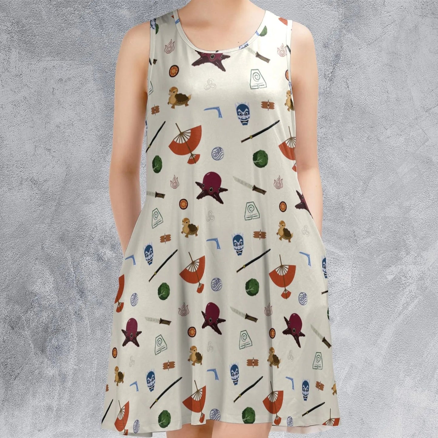 Casual Sleeveless Dress - VGDCUL9D