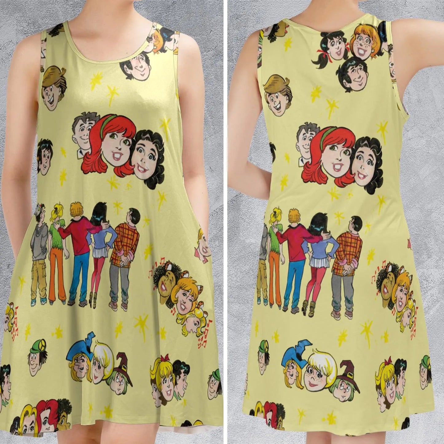 Casual Sleeveless Dress - GB8866BF