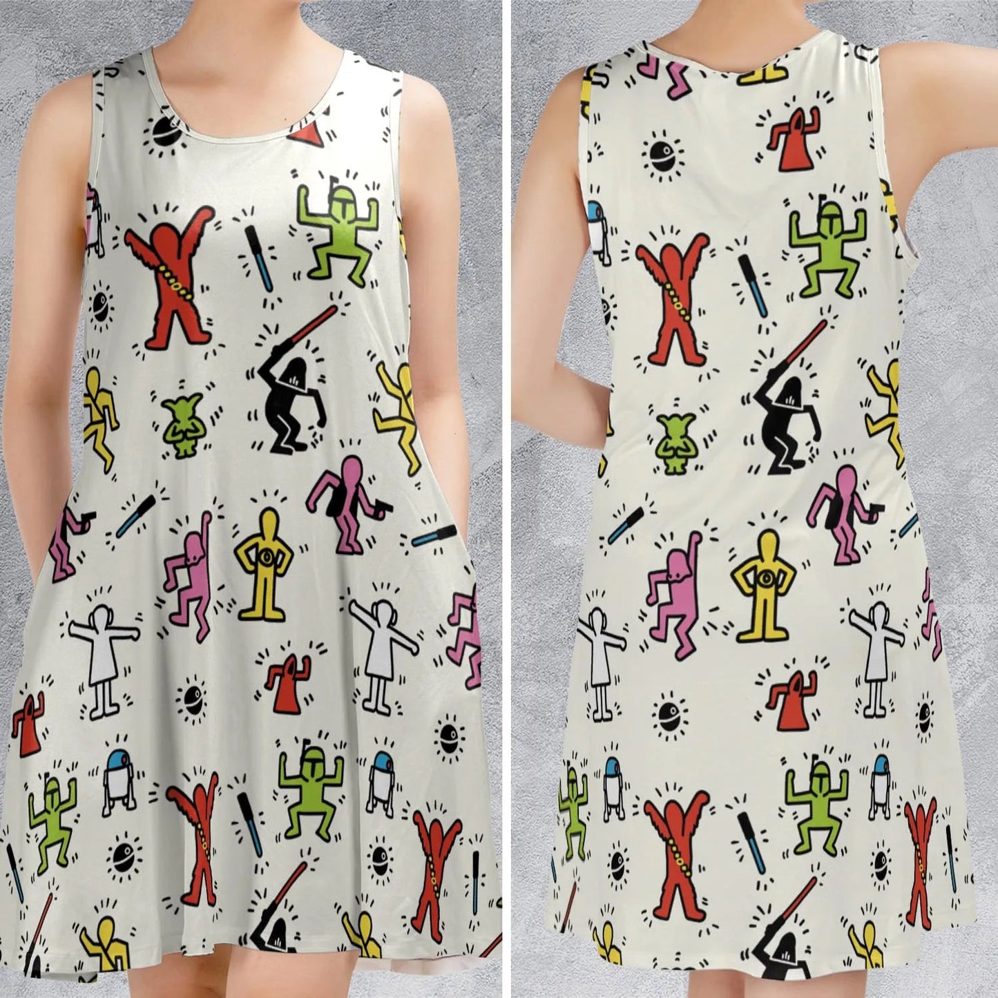 Casual Sleeveless Dress - VCF9JPTE