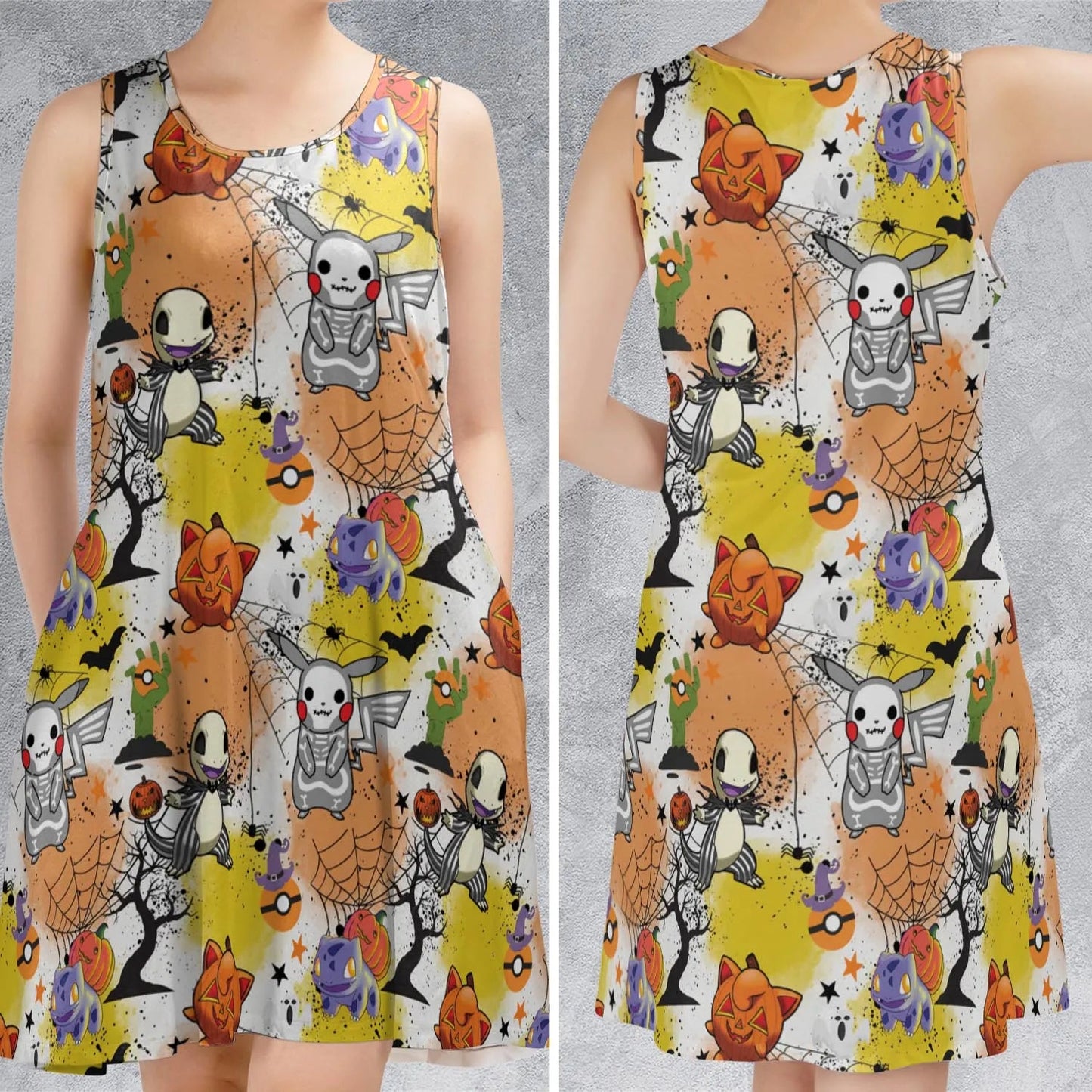 Casual Sleeveless Dress - NKS5HKZY