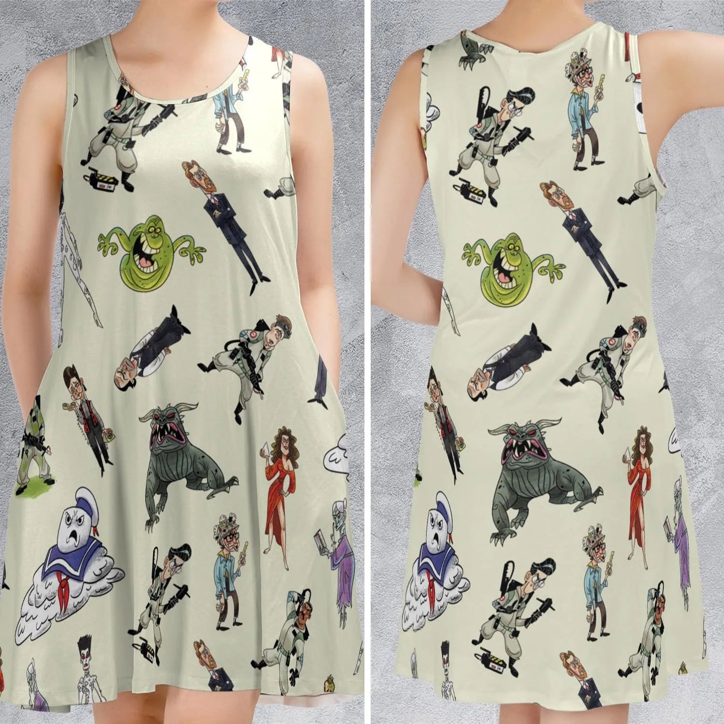 Casual Sleeveless Dress - B7TXNBWG