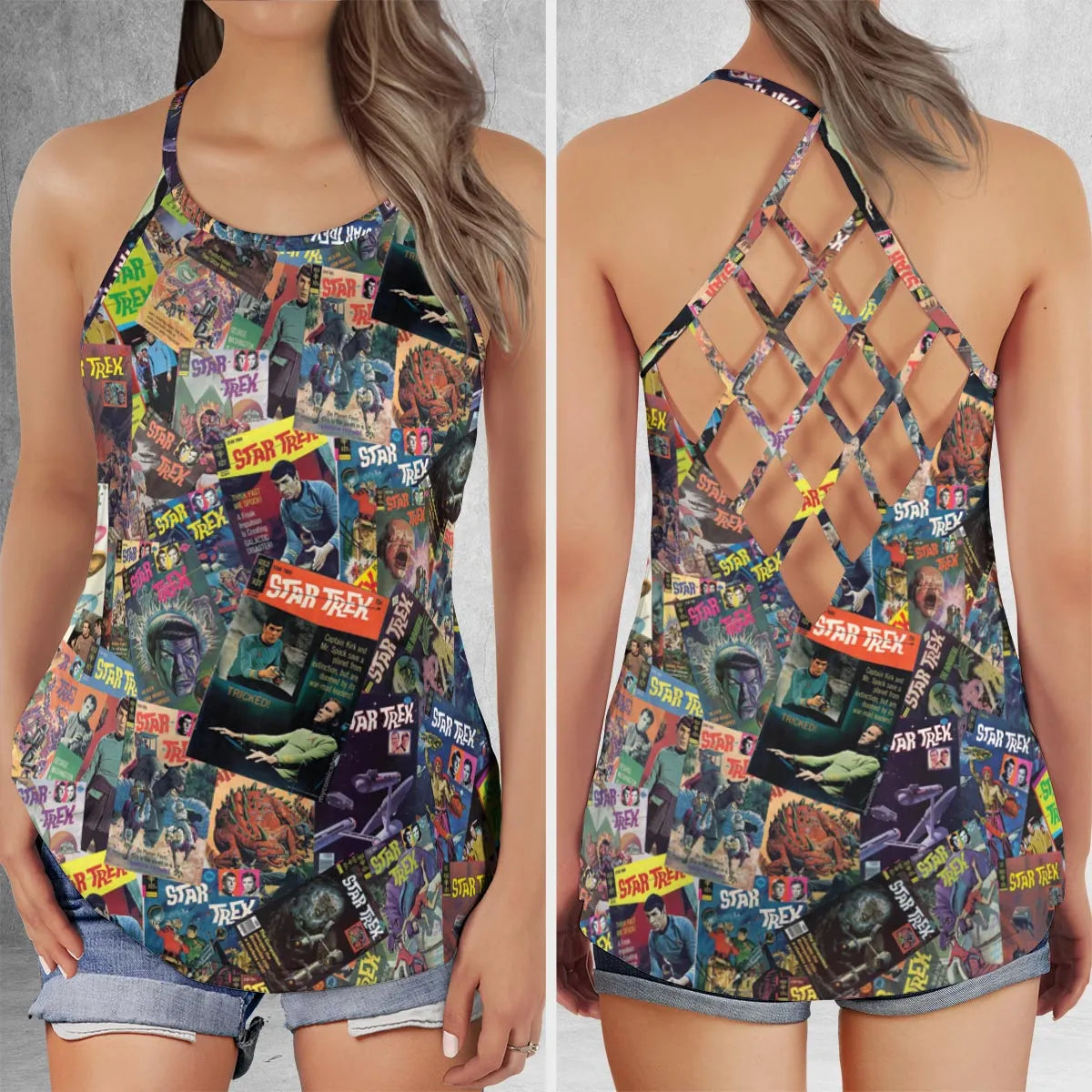 Lattice Back Tank Top - WW9VGB48