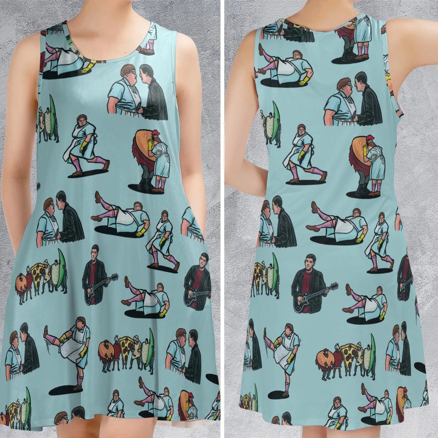 Casual Sleeveless Dress - HARP31GH