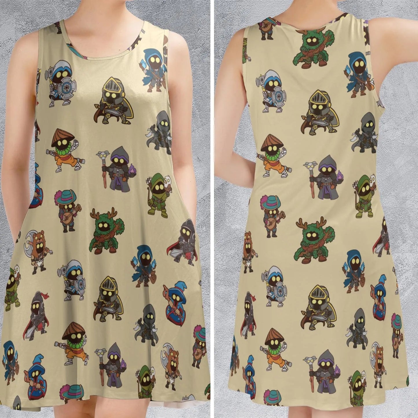 Casual Sleeveless Dress - VZQMWCVA