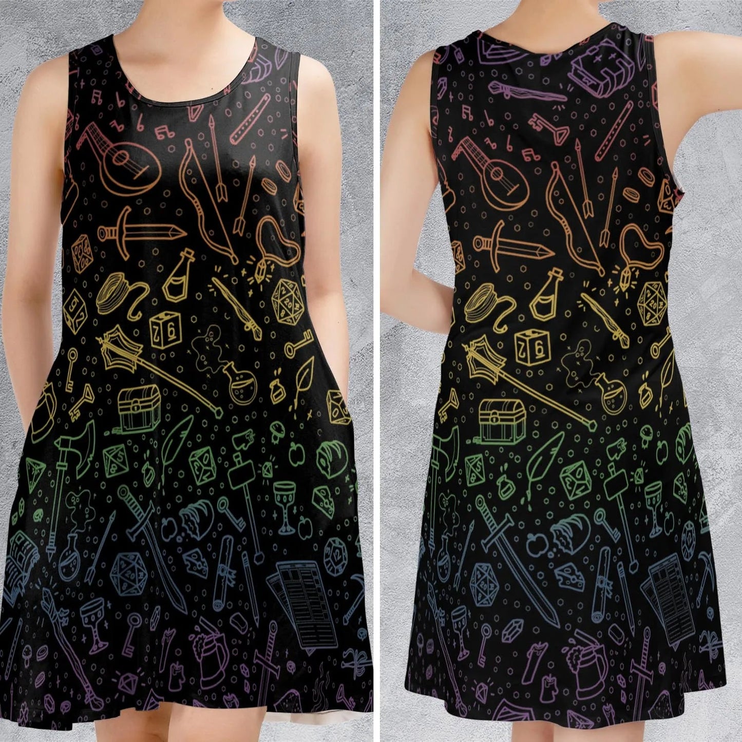 Casual Sleeveless Dress - HFVEL7AL
