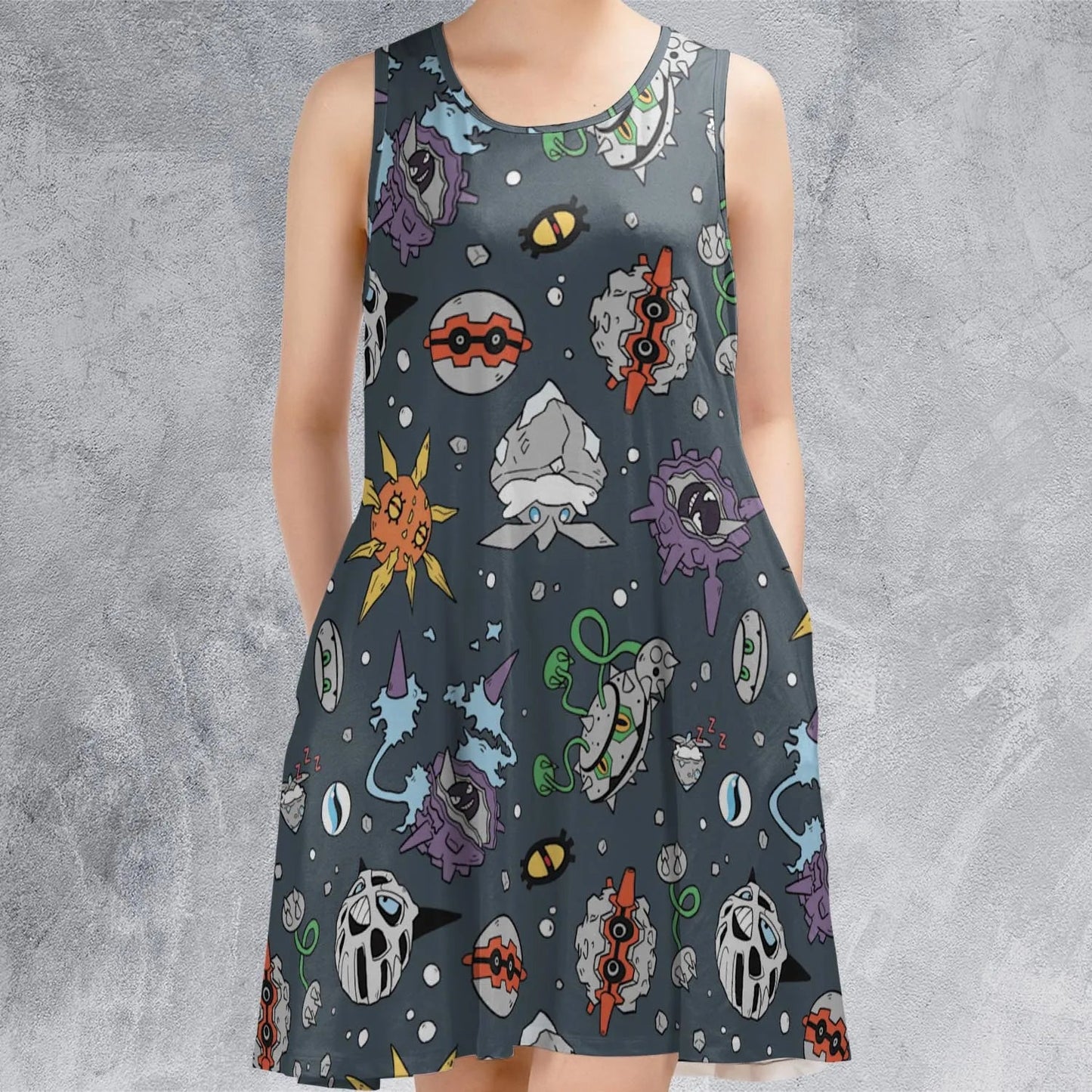 Casual Sleeveless Dress - F2E59G4B