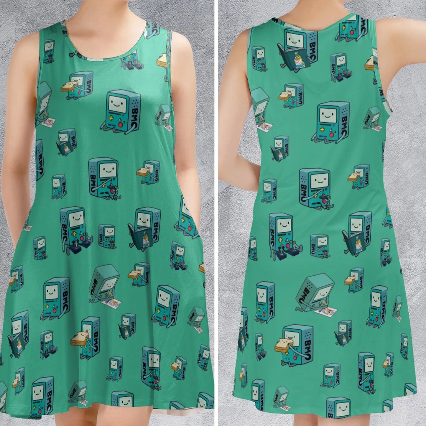 Casual Sleeveless Dress - 5VUAR3NP
