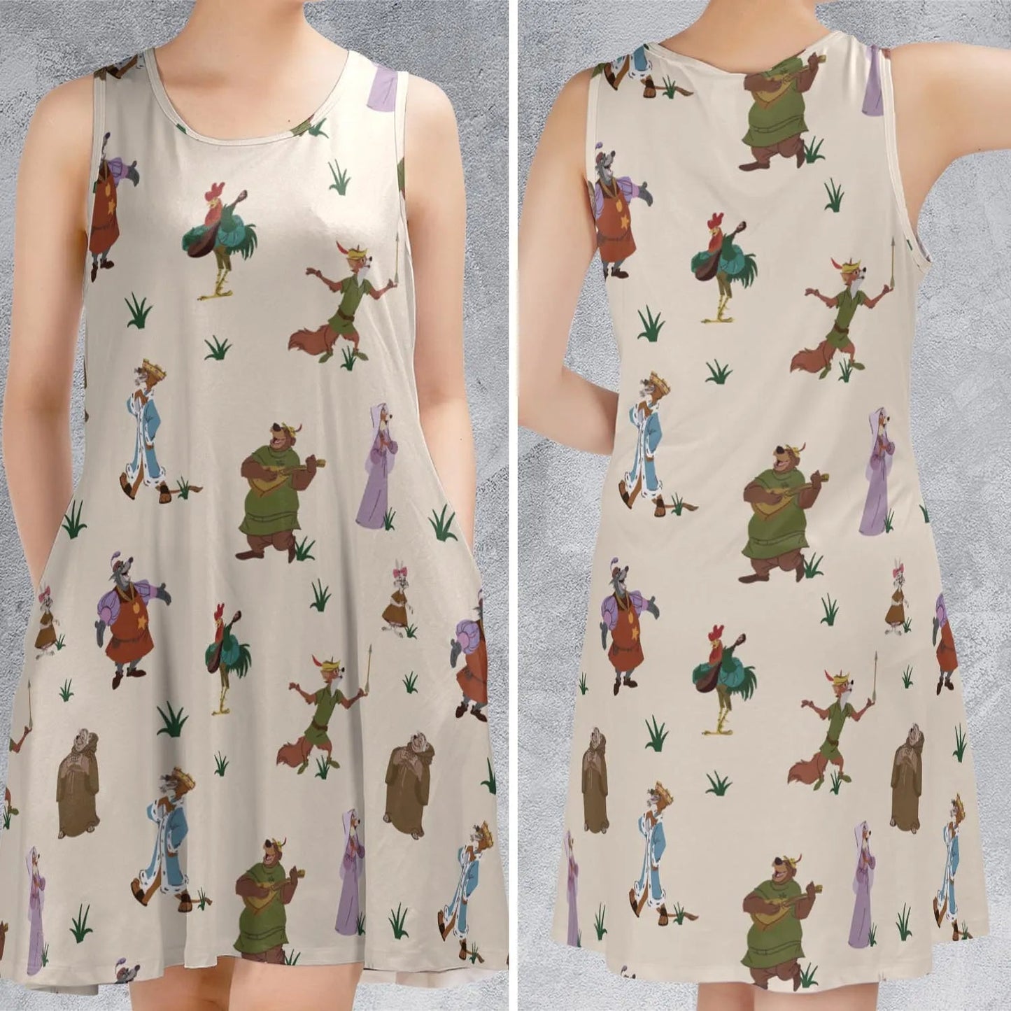 Casual Sleeveless Dress - YXBT9EDJ