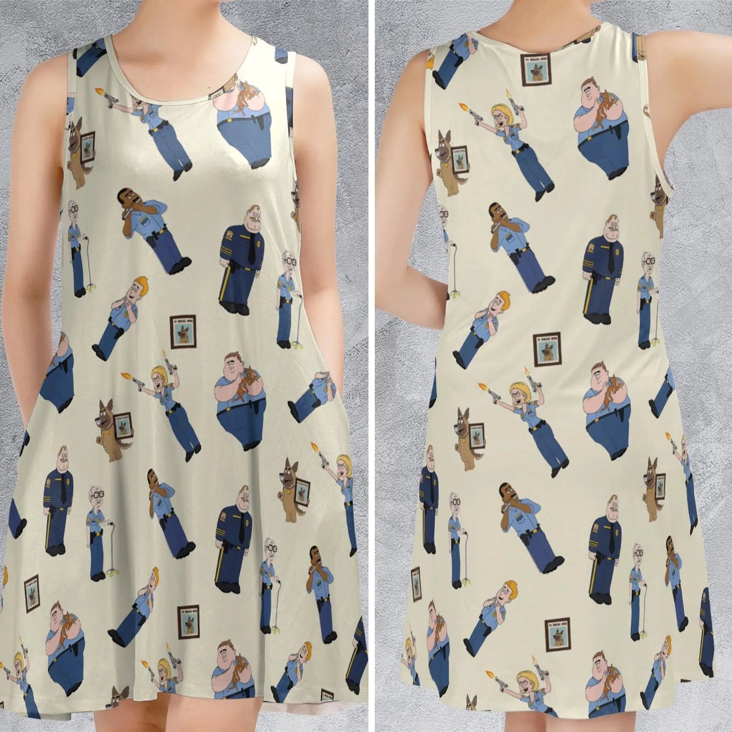 Casual Sleeveless Dress - RLRMDSGG